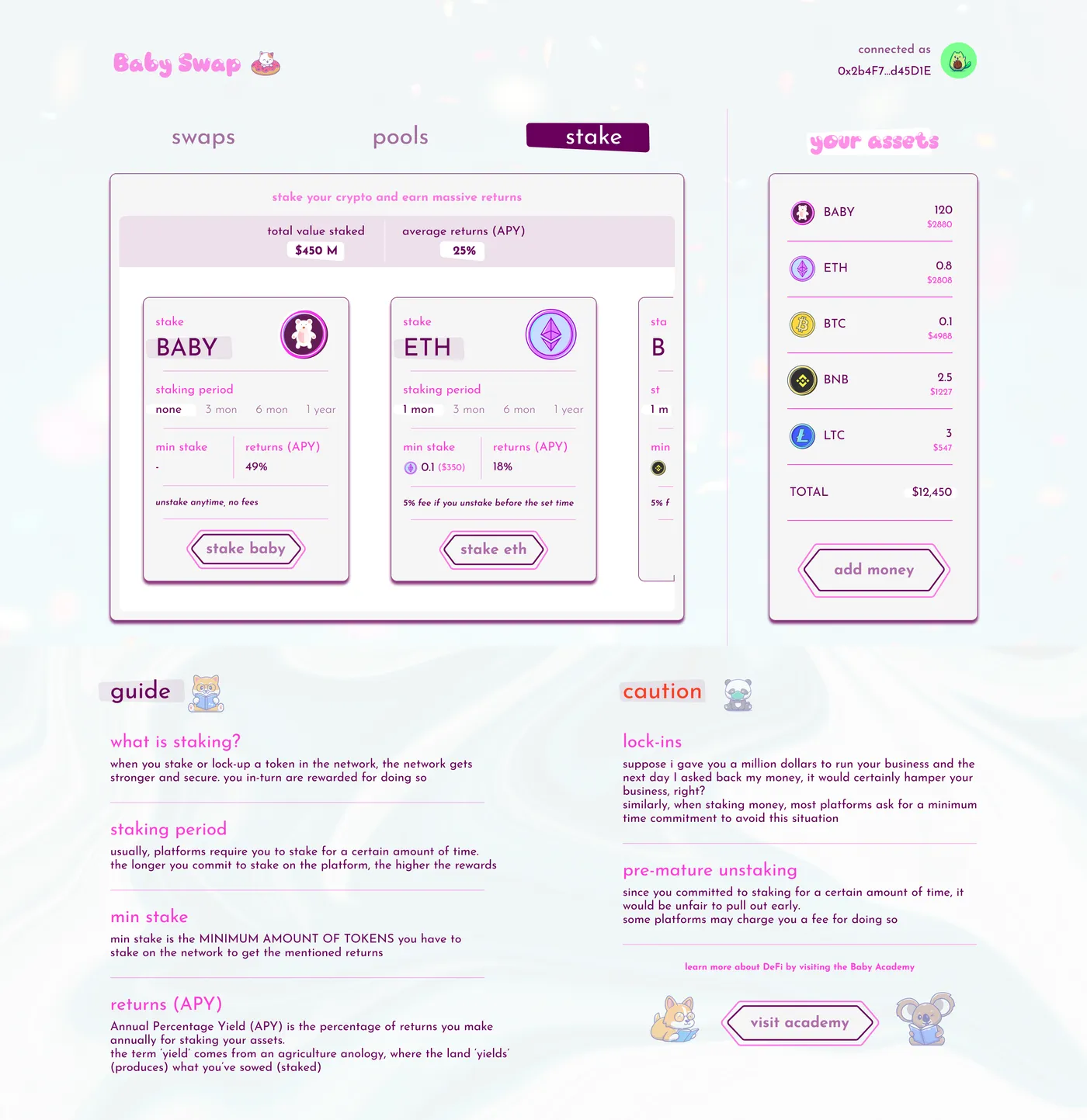 Baby Swap staking