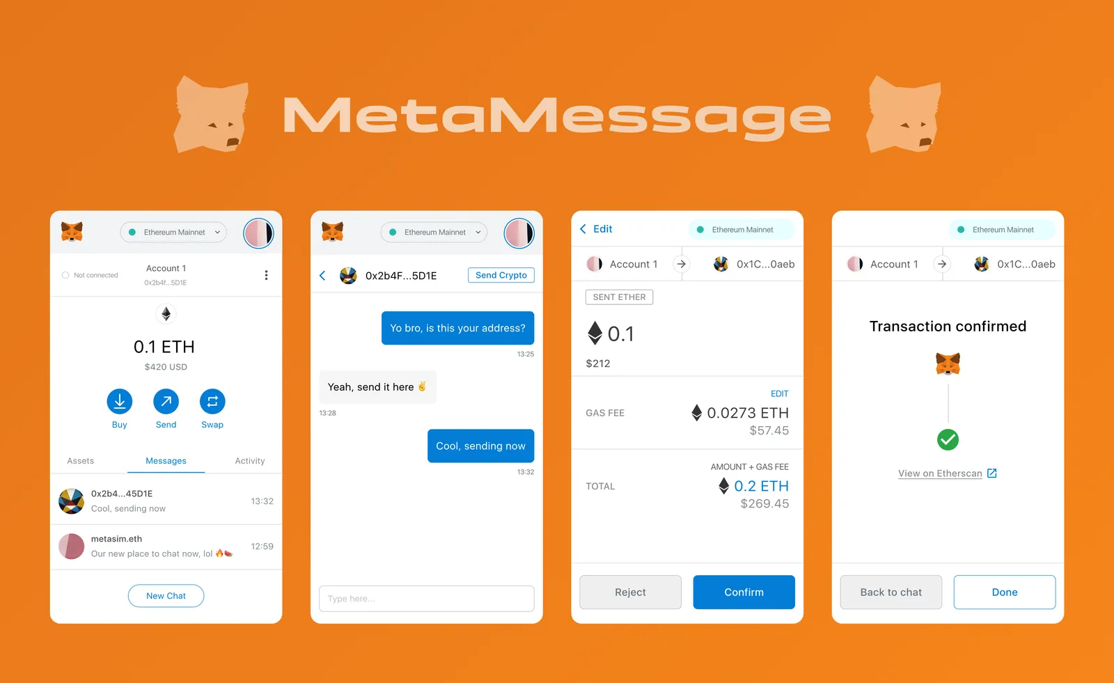 MetaMessage inside MetaMask